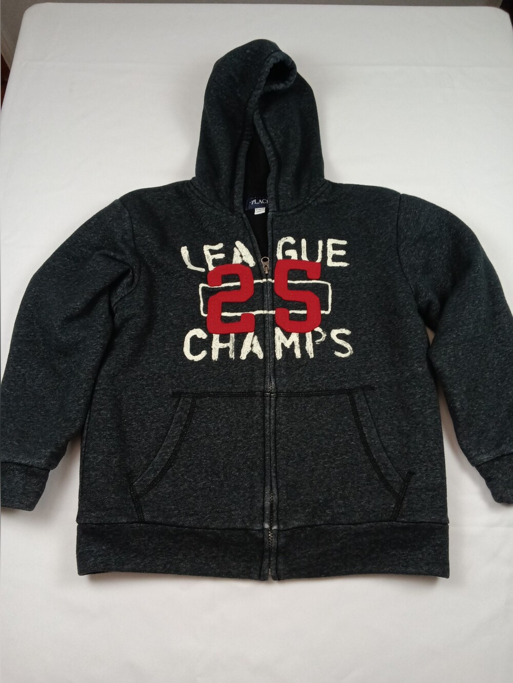 The Chlidren's Place Kids Charcoal Zip Hoodie Size 10/12